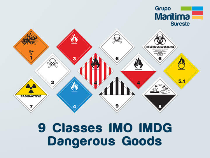 9 IMO IMDG Dangerous Goods Classes for maritime transport