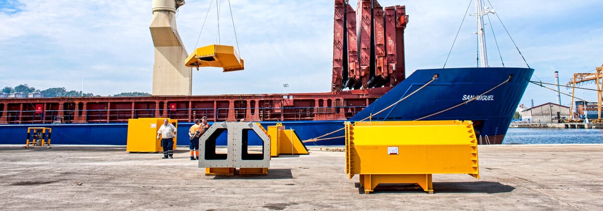 Maritime transport of oversized goods by Project Cargo ship.