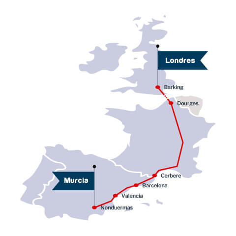 Murcia UK Rail Route Layout
