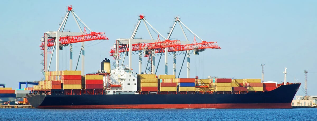 Maritime transport of containerised goods