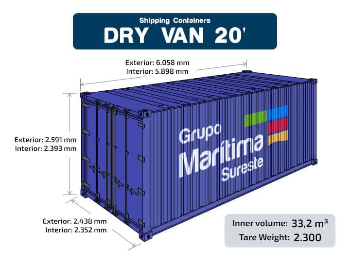Contenedor marítimo - Dry Van 20 pies