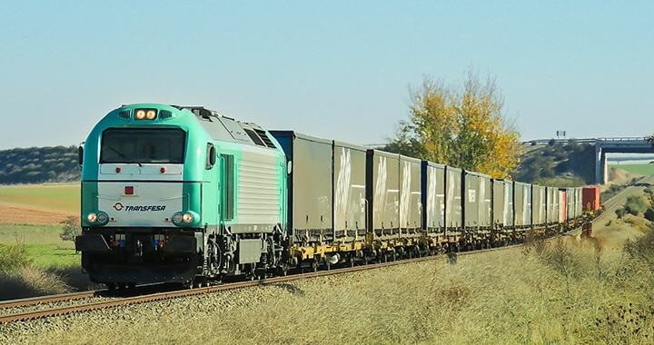 Rail freight transport Murcia - United Kingdom